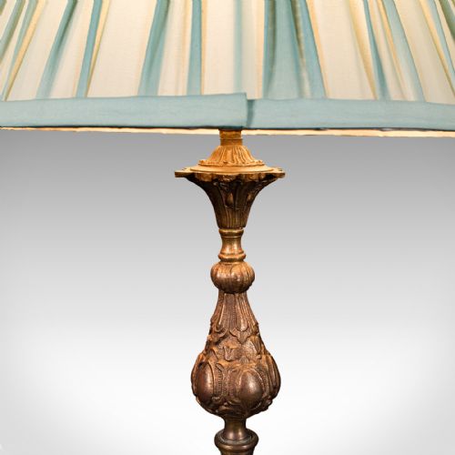 ANTIQUE TABLE LAMP FRENCH GILT METAL MARBLE SIDE LIGHT EDWARDIAN C1910 - ADDITIONAL PHOTO 6