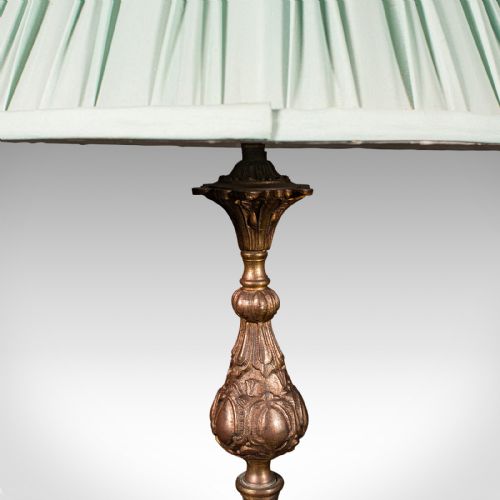ANTIQUE TABLE LAMP FRENCH GILT METAL MARBLE SIDE LIGHT EDWARDIAN C1910 - ADDITIONAL PHOTO 7
