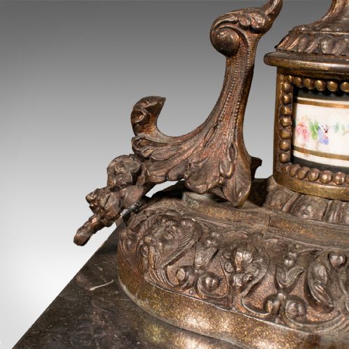 ANTIQUE TABLE LAMP FRENCH GILT METAL MARBLE SIDE LIGHT EDWARDIAN C1910 - ADDITIONAL PHOTO 10