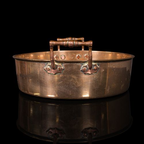 ANTIQUE DUCK ROASTING PAN ENGLISH BRONZE PRESERVING DISH GEORGIAN C1800 - ADDITIONAL PHOTO 2