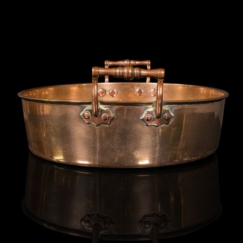 ANTIQUE DUCK ROASTING PAN ENGLISH BRONZE PRESERVING DISH GEORGIAN C1800 - ADDITIONAL PHOTO 3