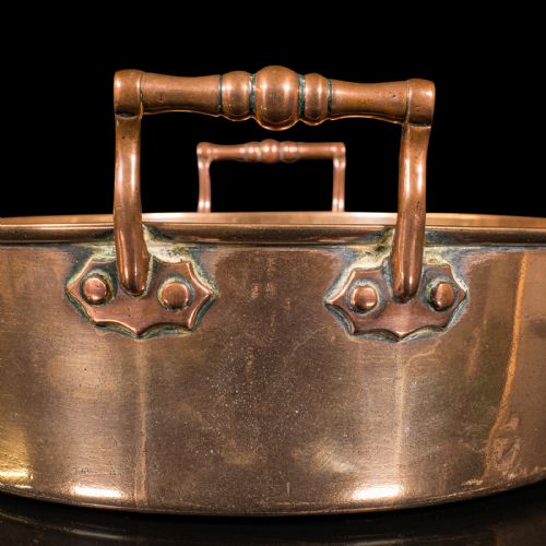 ANTIQUE DUCK ROASTING PAN ENGLISH BRONZE PRESERVING DISH GEORGIAN C1800 - ADDITIONAL PHOTO 8