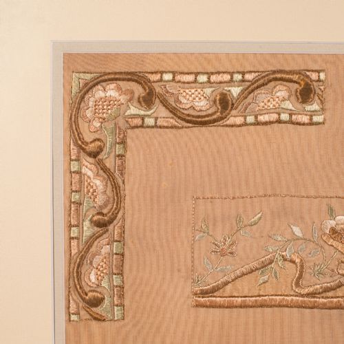 ANTIQUE EMBROIDERY TECHNIQUE SAMPLER ENGLISH NEEDLEPOINT DISPLAY CIRCA 1915 - ADDITIONAL PHOTO 3