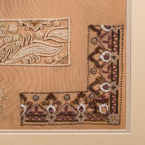 ANTIQUE EMBROIDERY TECHNIQUE SAMPLER ENGLISH NEEDLEPOINT DISPLAY CIRCA 1915 - ADDITIONAL PHOTO 6