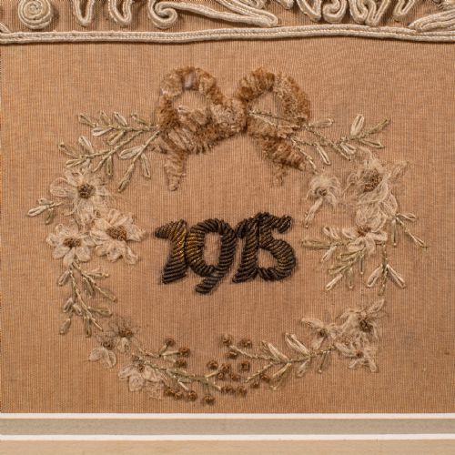 ANTIQUE EMBROIDERY TECHNIQUE SAMPLER ENGLISH NEEDLEPOINT DISPLAY CIRCA 1915 - ADDITIONAL PHOTO 7