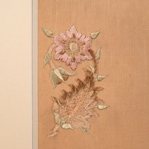 ANTIQUE EMBROIDERY TECHNIQUE SAMPLER ENGLISH NEEDLEPOINT DISPLAY CIRCA 1915 - ADDITIONAL PHOTO 9