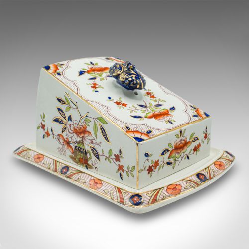 Antique Kitchen Cheese Keeper, English, Ceramic, Butter Dish, Edwardian, C.1910