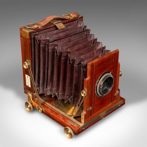 fig 1. Antique McKellen's Field Camera, English, Carry Case, Photography, Victorian