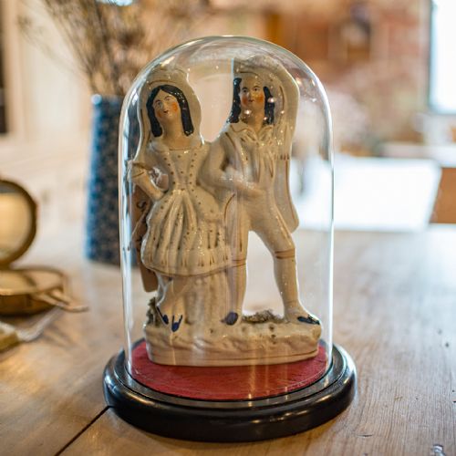 fig 1. Small Antique Display Case, English, Glass, Taxidermy Dome, Victorian, C.1900