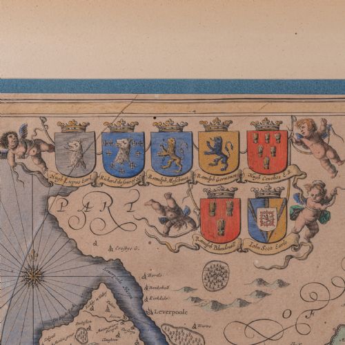 ANTIQUE COUNTY MAP OF CHESHIRE DUTCH FRAMED CARTOGRAPHY JANSSONIUS C1660 - ADDITIONAL PHOTO 4