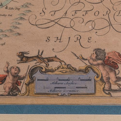 ANTIQUE COUNTY MAP OF CHESHIRE DUTCH FRAMED CARTOGRAPHY JANSSONIUS C1660 - ADDITIONAL PHOTO 6