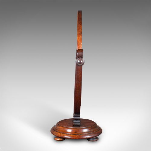 fig 3. Antique Dressing Table Mirror, English, Walnut, Oval Form, Boudoir, Victorian