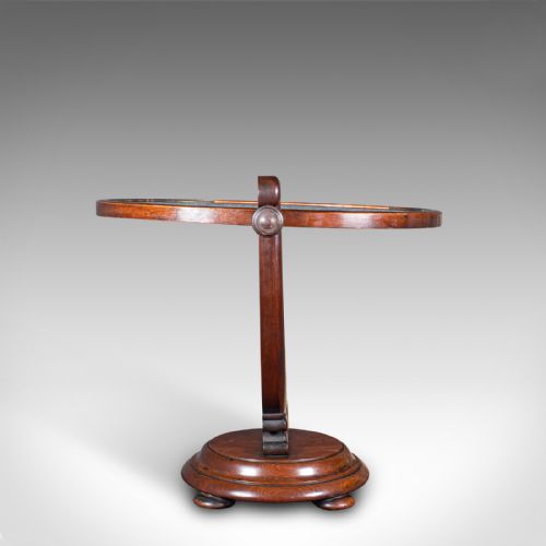 fig 4. Antique Dressing Table Mirror, English, Walnut, Oval Form, Boudoir, Victorian
