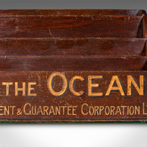 ANTIQUE INSURANCE AGENT'S DESK TIDY ENGLISH OFFICE LETTER ORGANISER VICTORIAN - ADDITIONAL PHOTO 6