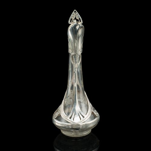 ANTIQUE ART NOUVEAU DECANTER GERMAN DECORATIVE SPIRIT EWER VICTORIAN C1900 - ADDITIONAL PHOTO 5