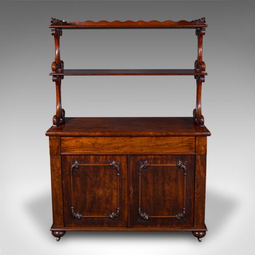 LARGE ANTIQUE BUFFET SERVER ENGLISH SIDE CABINET DISPLAY WHATNOT VICTORIAN - ADDITIONAL PHOTO 1
