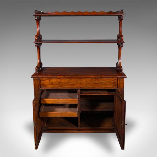 LARGE ANTIQUE BUFFET SERVER ENGLISH SIDE CABINET DISPLAY WHATNOT VICTORIAN - ADDITIONAL PHOTO 2