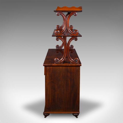 LARGE ANTIQUE BUFFET SERVER ENGLISH SIDE CABINET DISPLAY WHATNOT VICTORIAN - ADDITIONAL PHOTO 3