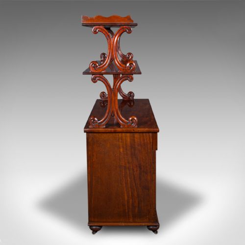 LARGE ANTIQUE BUFFET SERVER ENGLISH SIDE CABINET DISPLAY WHATNOT VICTORIAN - ADDITIONAL PHOTO 4