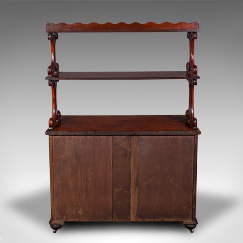 LARGE ANTIQUE BUFFET SERVER ENGLISH SIDE CABINET DISPLAY WHATNOT VICTORIAN - ADDITIONAL PHOTO 5