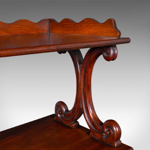 LARGE ANTIQUE BUFFET SERVER ENGLISH SIDE CABINET DISPLAY WHATNOT VICTORIAN - ADDITIONAL PHOTO 8