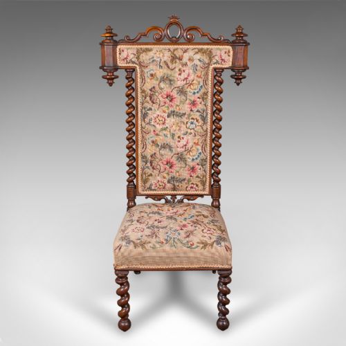 ANTIQUE RECTOR'S PRIEDIEU CHAIR ENGLISH ECCLESIASTICAL PRAYER SEAT REGENCY - ADDITIONAL PHOTO 1