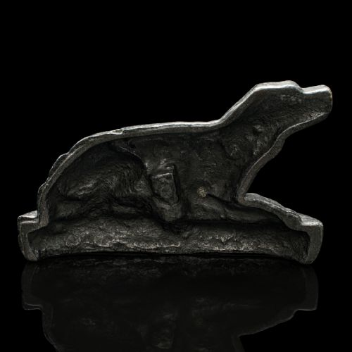 SMALL ANTIQUE DOG DOOR STOP ENGLISH CAST IRON KEEPER RETRIEVER EDWARDIAN - ADDITIONAL PHOTO 2