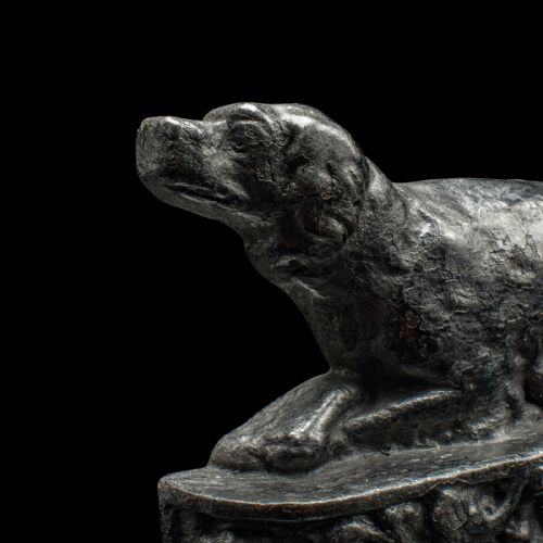 SMALL ANTIQUE DOG DOOR STOP ENGLISH CAST IRON KEEPER RETRIEVER EDWARDIAN - ADDITIONAL PHOTO 5