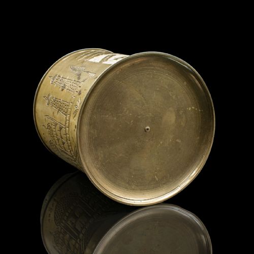 ANTIQUE HAND DECORATED CIGARETTE KEEPER INDIAN BRASS TOBACCO TIN VICTORIAN - ADDITIONAL PHOTO 7