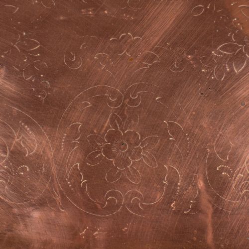 ANTIQUE PRESENTATION TRAY ENGLISH COPPER BRONZE SERVING PLATTER VICTORIAN - ADDITIONAL PHOTO 6