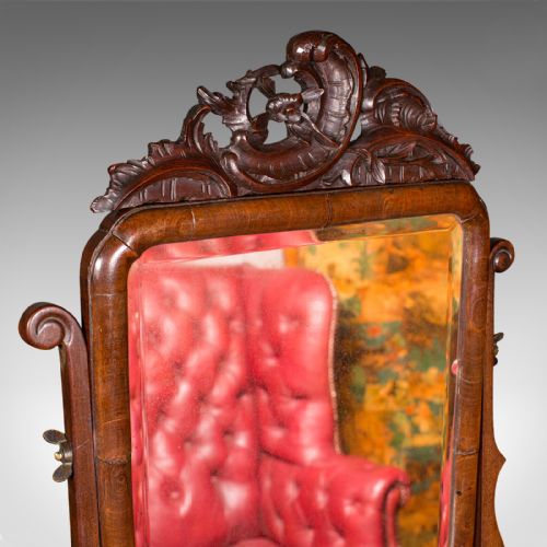 ANTIQUE BUREAU MIRROR ENGLISH DRESSING TABLE BOUDOIR GEORGIAN CIRCA 1800 - ADDITIONAL PHOTO 8