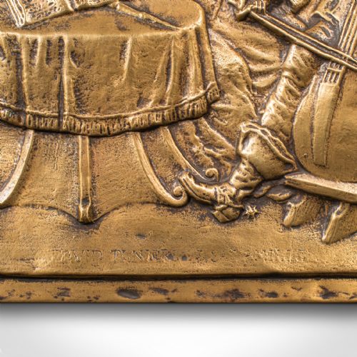 ANTIQUE DECORATIVE FIRESIDE STORE BELGIAN BRASS LOG COAL BIN LATE VICTORIAN - ADDITIONAL PHOTO 10