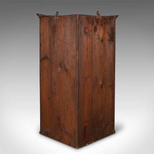 TALL ANTIQUE CORNER CABINET ENGLISH OAK 4 SHELF WALL CUPBOARD GEORGIAN 1800 - ADDITIONAL PHOTO 8