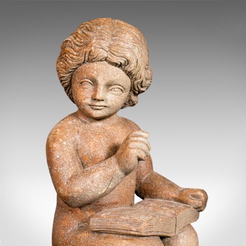LARGE PAIR ANTIQUE PUTTI BOOKENDS ITALIAN CHERUB FIGURES BOOK REST VICTORIAN - ADDITIONAL PHOTO 7