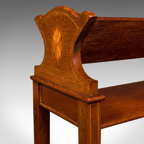fig 6. Antique Book Trough Stand, English, Walnut, Boxwood, Lounge Bookcase, Edwardian