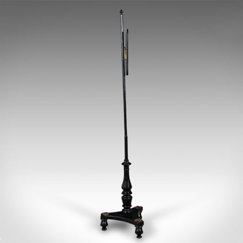 ANTIQUE FIRESIDE POLE SCREEN ENGLISH HEIGHT ADJUSTABLE AESTHETIC VICTORIAN - ADDITIONAL PHOTO 3
