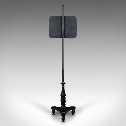 ANTIQUE FIRESIDE POLE SCREEN ENGLISH HEIGHT ADJUSTABLE AESTHETIC VICTORIAN - ADDITIONAL PHOTO 5