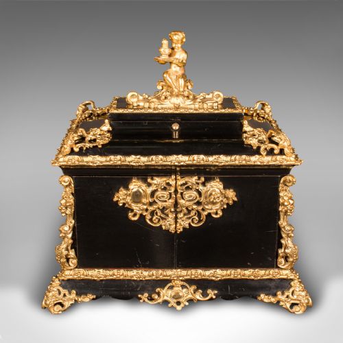fig 4. Antique Cigar Humidor, Continental, Ebonised, Petit Corona Case, Victorian, 1860