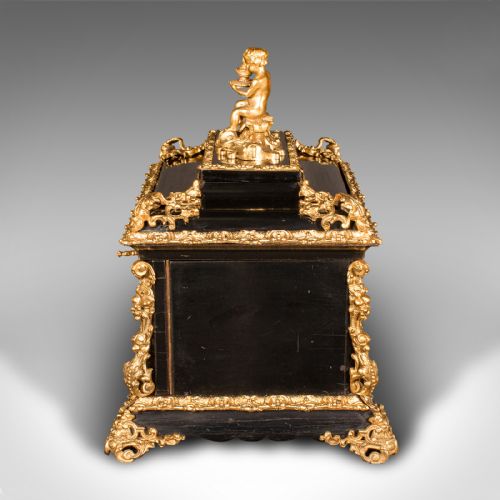 fig 6. Antique Cigar Humidor, Continental, Ebonised, Petit Corona Case, Victorian, 1860
