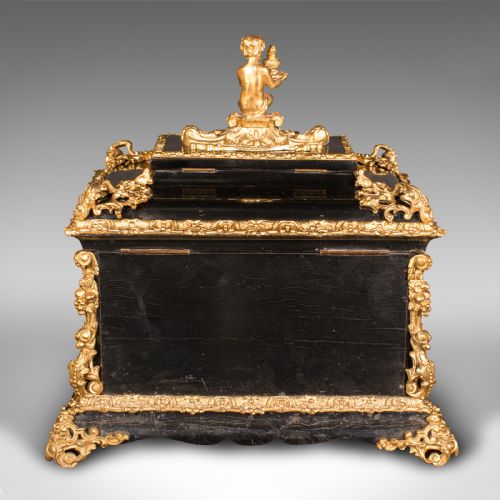 fig 7. Antique Cigar Humidor, Continental, Ebonised, Petit Corona Case, Victorian, 1860