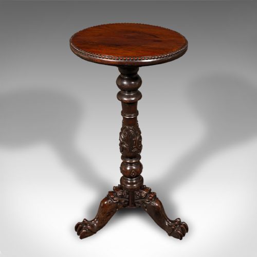 ANTIQUE CAMPAIGN TORCHERE ENGLISH SIDE TABLE PLANTER STAND WILLIAM IV 1835 - ADDITIONAL PHOTO 1