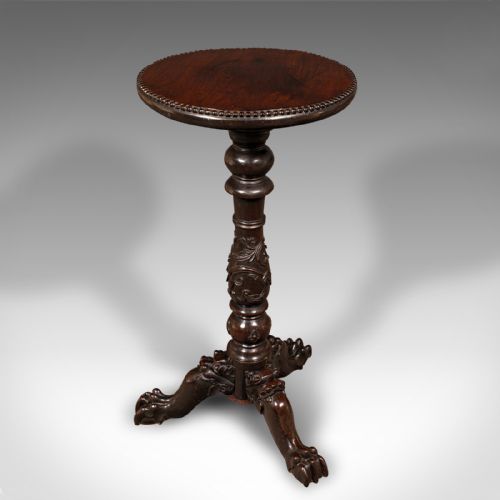 ANTIQUE CAMPAIGN TORCHERE ENGLISH SIDE TABLE PLANTER STAND WILLIAM IV 1835 - ADDITIONAL PHOTO 2