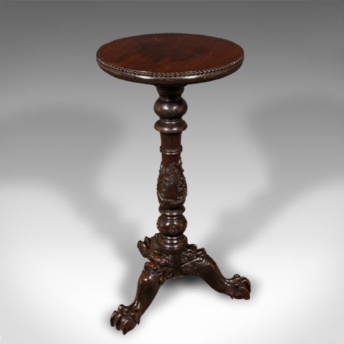 ANTIQUE CAMPAIGN TORCHERE ENGLISH SIDE TABLE PLANTER STAND WILLIAM IV 1835 - ADDITIONAL PHOTO 4