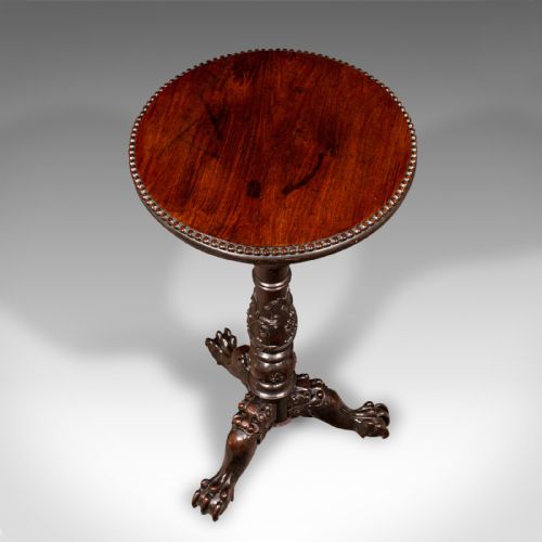 ANTIQUE CAMPAIGN TORCHERE ENGLISH SIDE TABLE PLANTER STAND WILLIAM IV 1835 - ADDITIONAL PHOTO 5