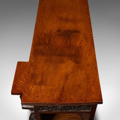 fig 4. Antique Country House Bookcase, Scottish Oak, Library Cabinet, Victorian, C.1880