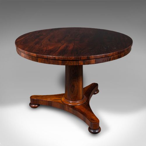 fig 3. Large Antique Breakfast Table, English, Tilt Top, Centre, Display, William IV