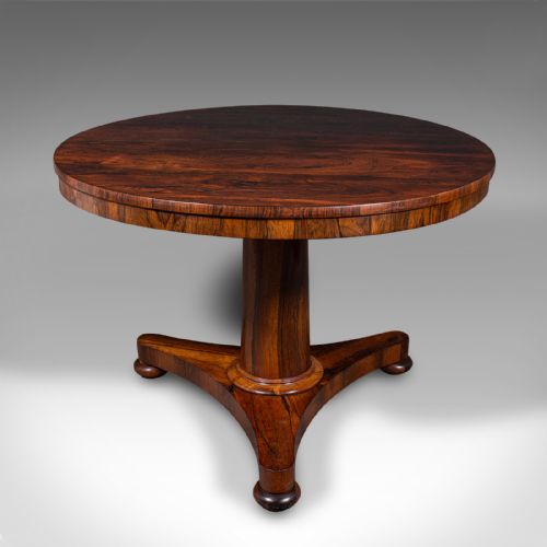 fig 4. Large Antique Breakfast Table, English, Tilt Top, Centre, Display, William IV