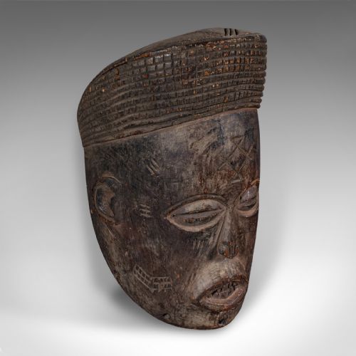 ANTIQUE CHOKWE MASK CENTRAL AFRICAN CARVED HARDWOOD TRIBAL VICTORIAN C1900