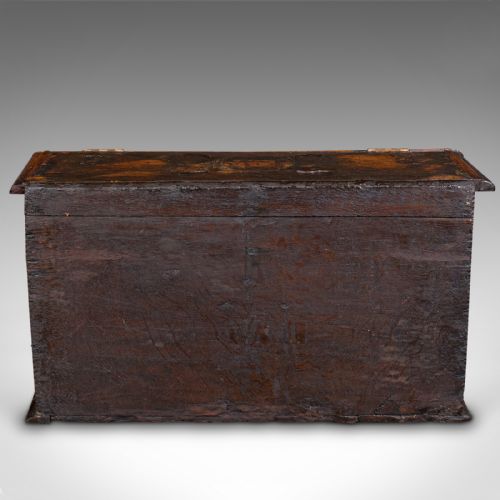 ANTIQUE VERGER'S BIBLE BOX ENGLISH OAK CARVED ECCLESIASTICAL WILLIAM III - ADDITIONAL PHOTO 6