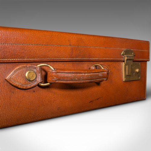 ANTIQUE GENTLEMAN'S TRAVEL CASE ENGLISH LEATHER SUITCASE HARRODS EDWARDIAN - ADDITIONAL PHOTO 7